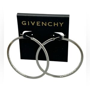 Givenchy Large Silver Hoop Earrings